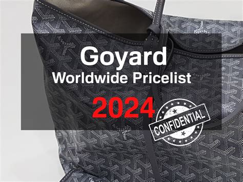 goyard cabin luggage price|goyard price list 2024.